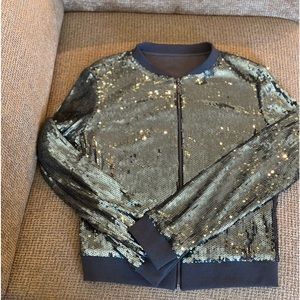 Grey sequined jacket